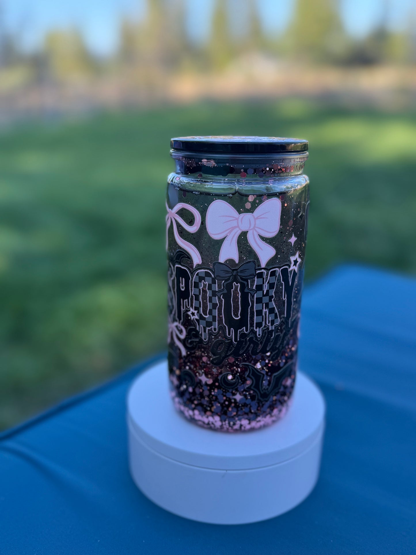 Spooky & Girly Acrylic snowglobe cup