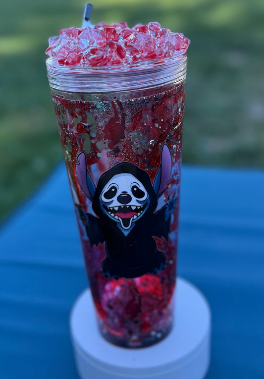 Stitch Ghost Face Blood Drip cup